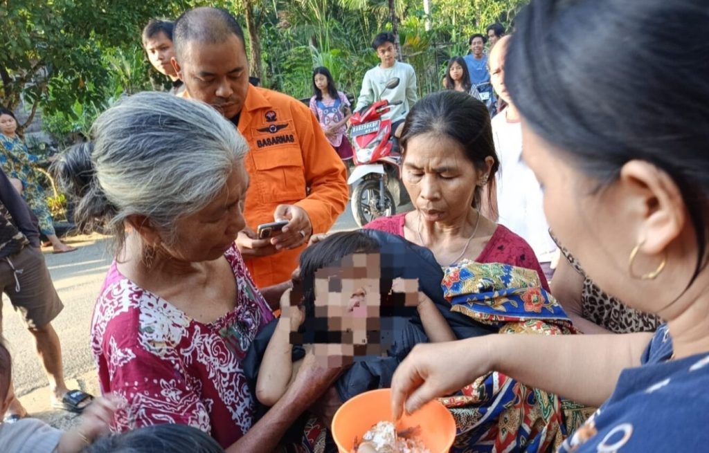Balita dilaporkan hilang di Loksado, Hulu Sungai Selatan, Kalimantan Selatan ditemukan dalam kondisi selamat. (Foto: Istimewa)